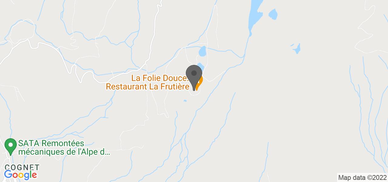 Схема проезда — La Folie Douce : restaurant La Frutière