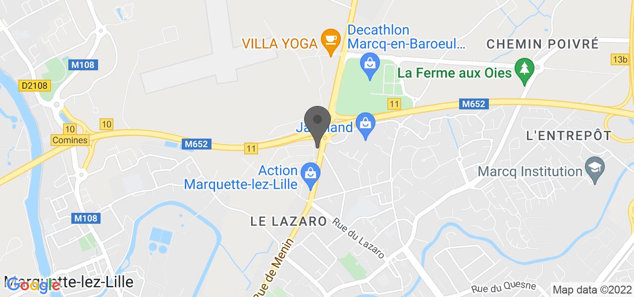 Plan d'accès — IL RISTORANTE - le restaurant italien de Marquette lez lille / Marcq en Baroeul