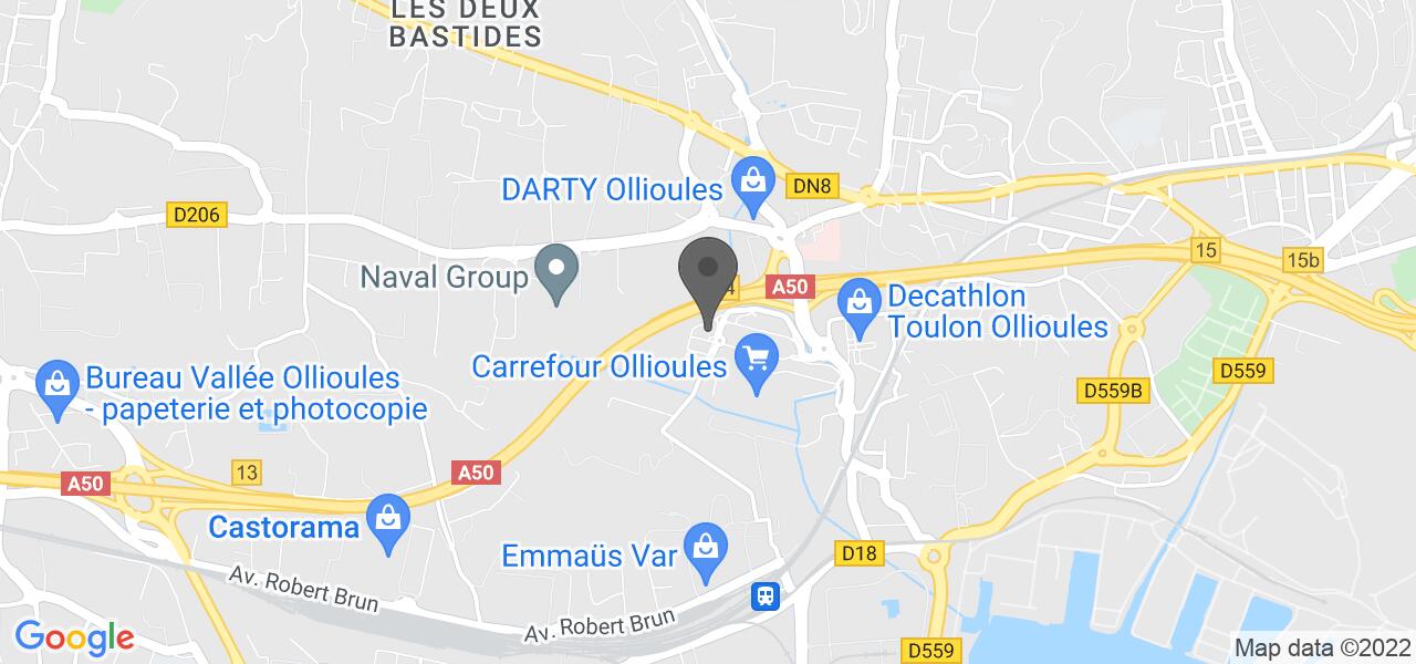 Plan d'accès — Burger King Ollioules