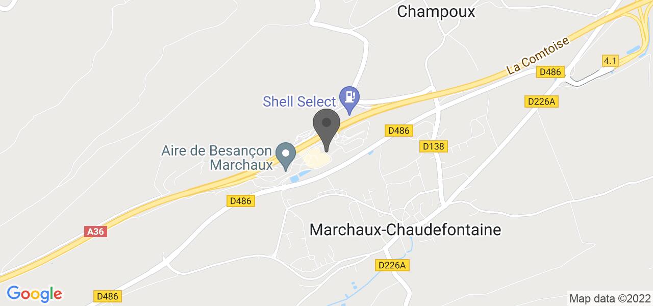 Plan d'accès — Aire de Besançon - Marchaux - Arche & Philéas