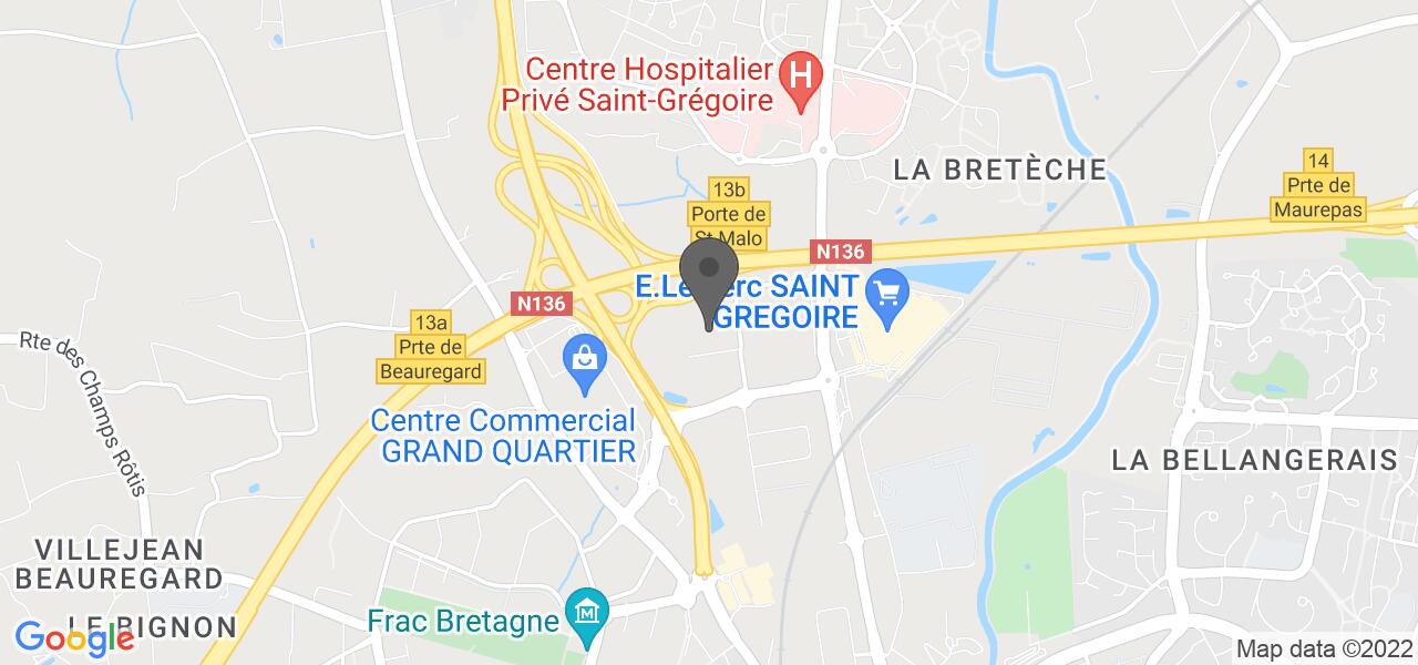 Access map — Scarabée Biocoop St Grégoire