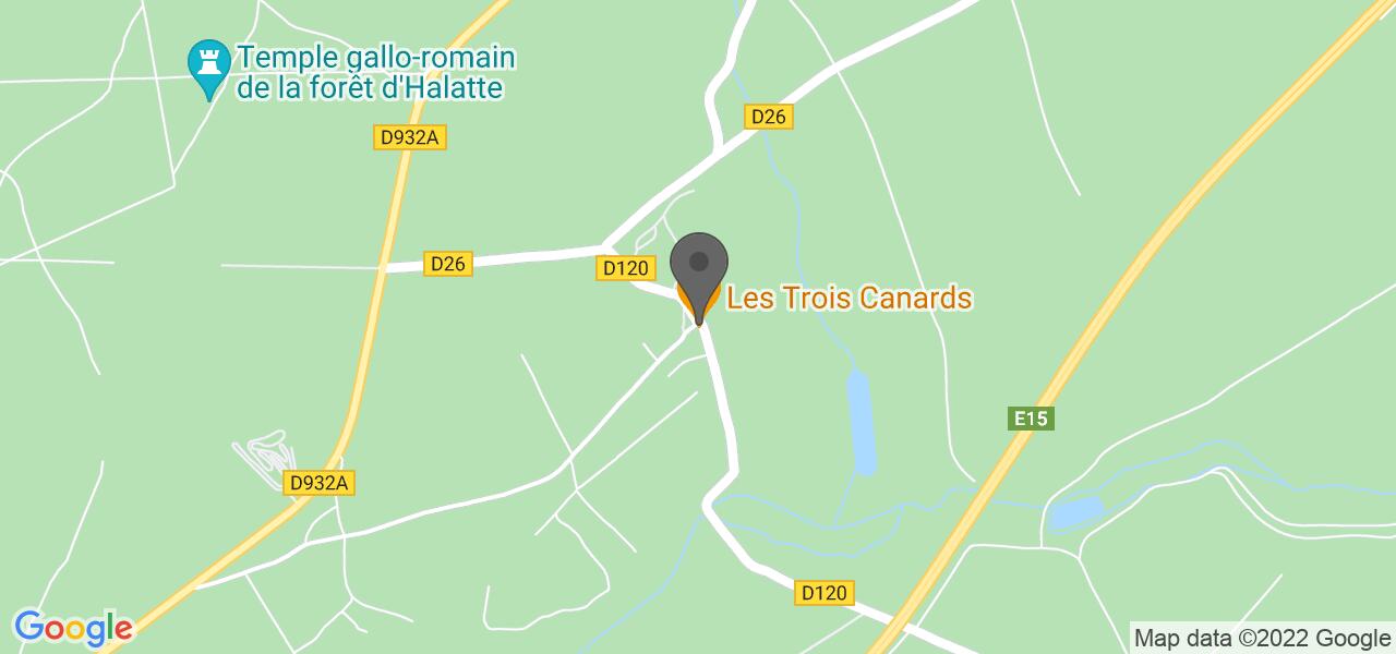 Mapa de acesso — Auberge des Trois Canards