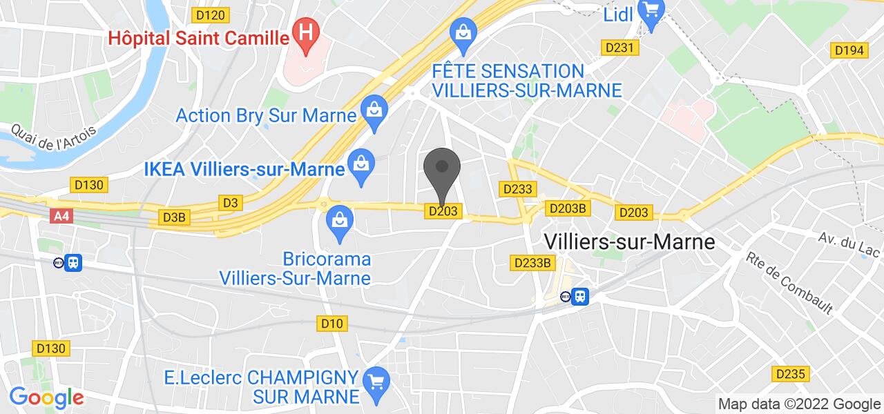 Plan d'accès — La Mona Lisa Villiers sur Marne