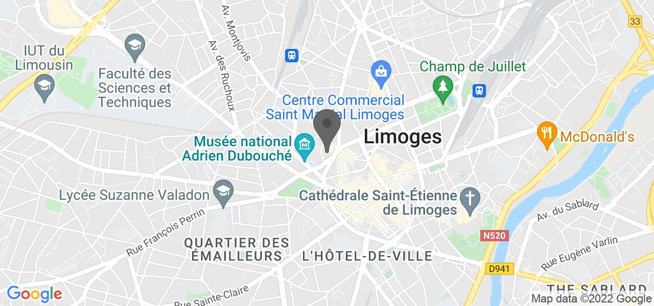 Plan d'accès — Les Relais d’Alsace – Limoges