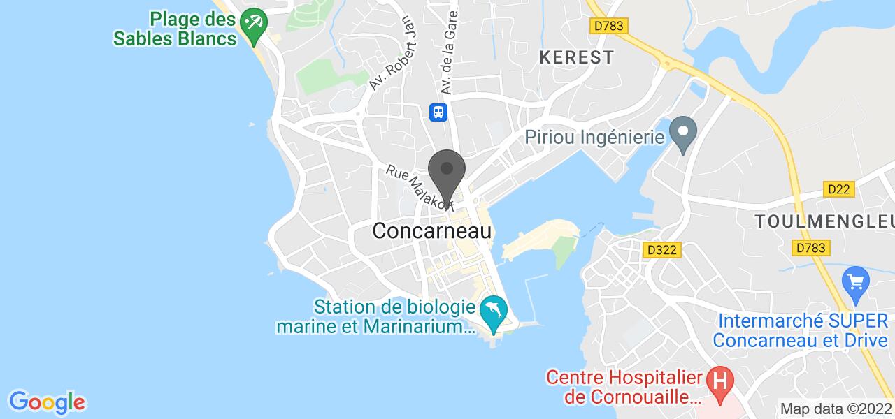 Mappa di accesso — Crêperie Concarneau - L'escale gourmande
