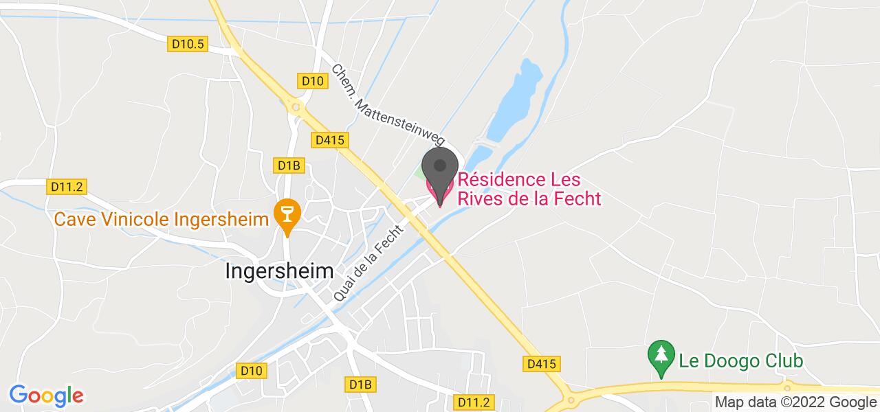 Plan d'accès — Aux Berges de la Fecht 