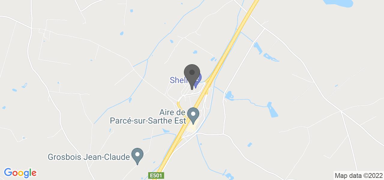 Plan d'accès — Aire de Parcé-sur-Sarthe ouest - LEO Resto & LEO Bistro