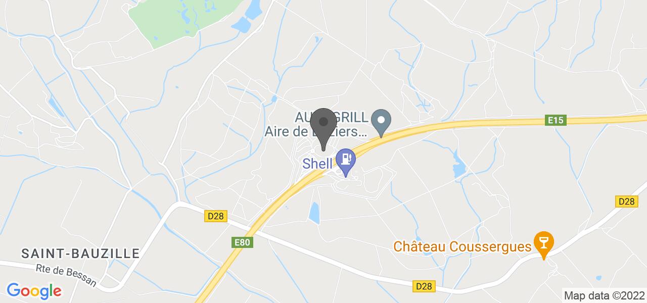 Plan d'accès — Aire de Béziers Montblanc - Autogrill