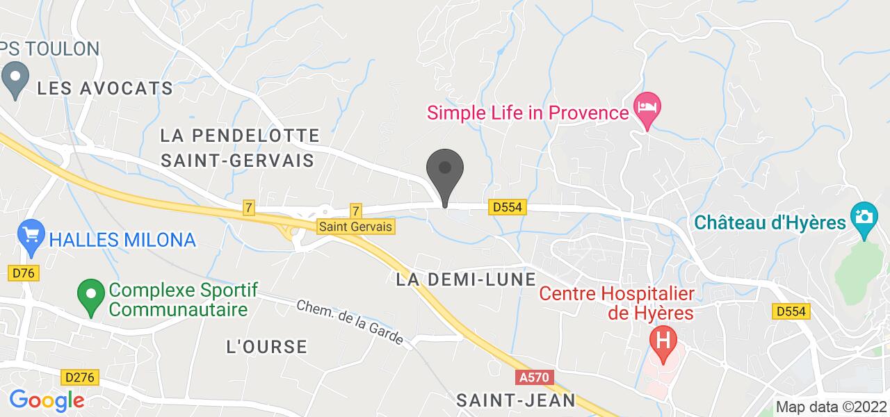 Plan d'accès — La Colombe 83400 Hyeres 