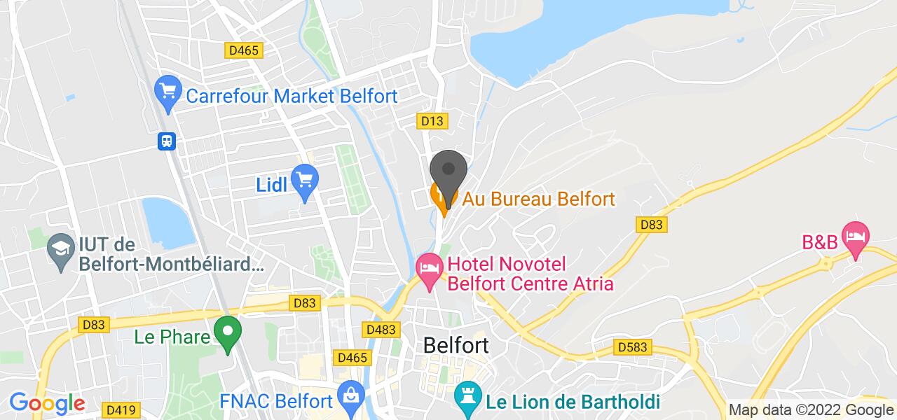 Plan d'accès — Au Bureau Belfort