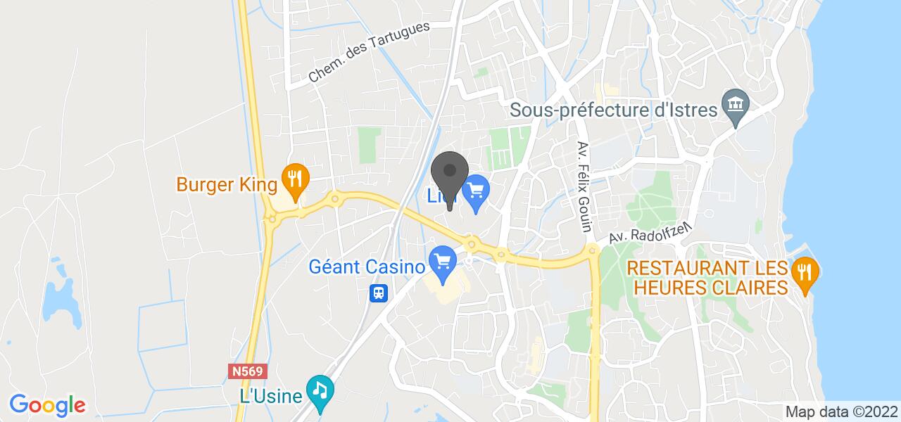 Plan d'accès — Oncle Scott's Istres (Espace Diner)