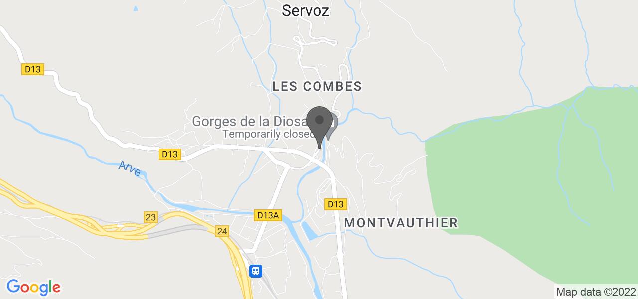 Plan d'accès — Auberge des Gorges de la Diosaz