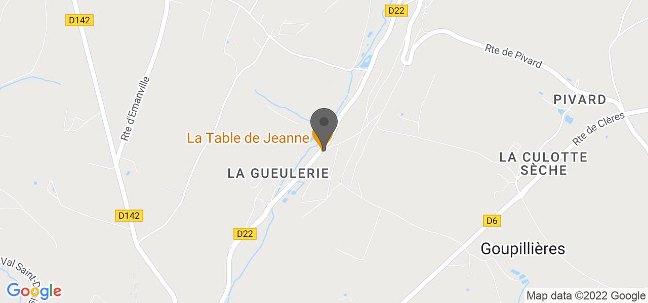 Plan d'accès — La Table de Jeanne