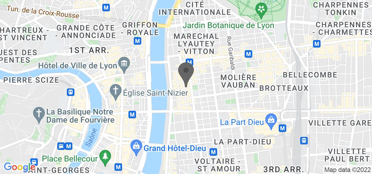 Схема проезда — Chères Cousines Lyon 06