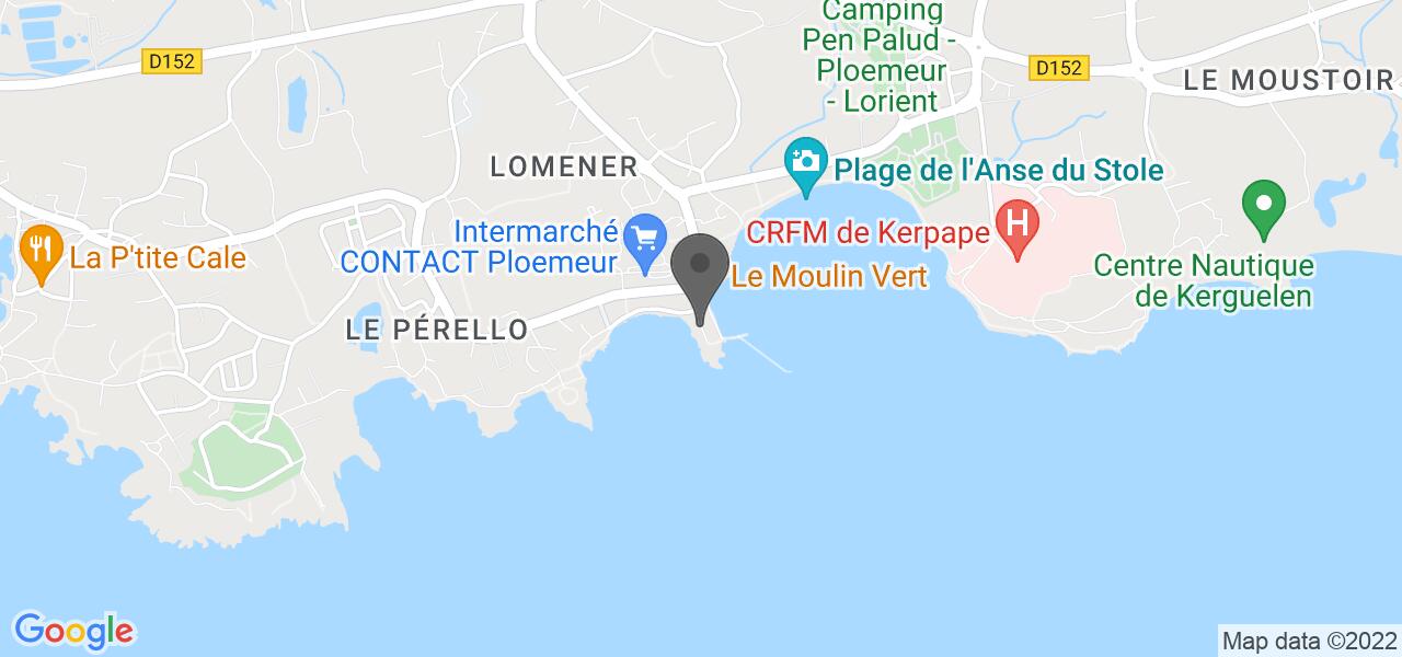 Access map — Restaurant Le Vivier Lomener