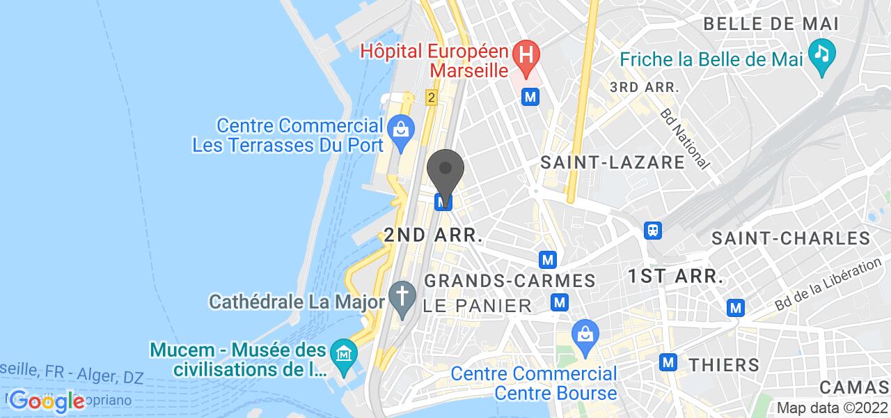 Plan d'accès — Côté Sushi Marseille Joliette