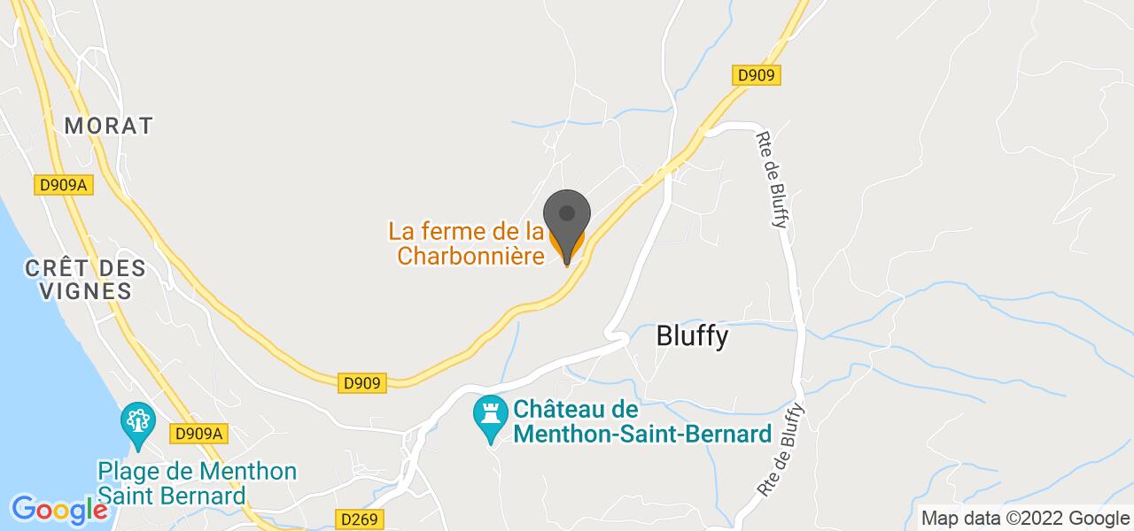 แผนที่การเดินทาง — La Ferme de la Charbonnière