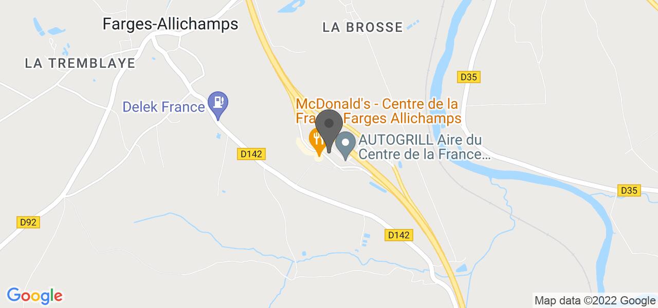 Plan d'accès — Aire du Centre de la France - Autogrill