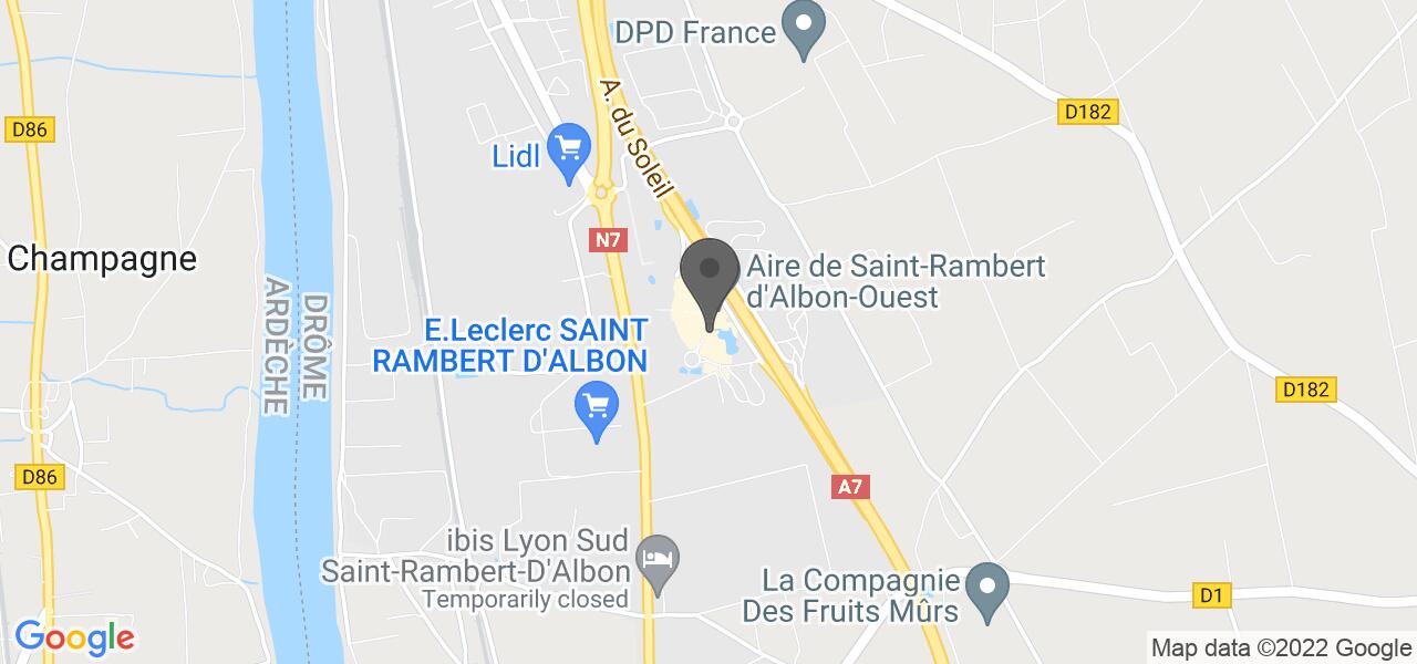 Plan d'accès — Aire de Saint-Rambert ouest - Arche