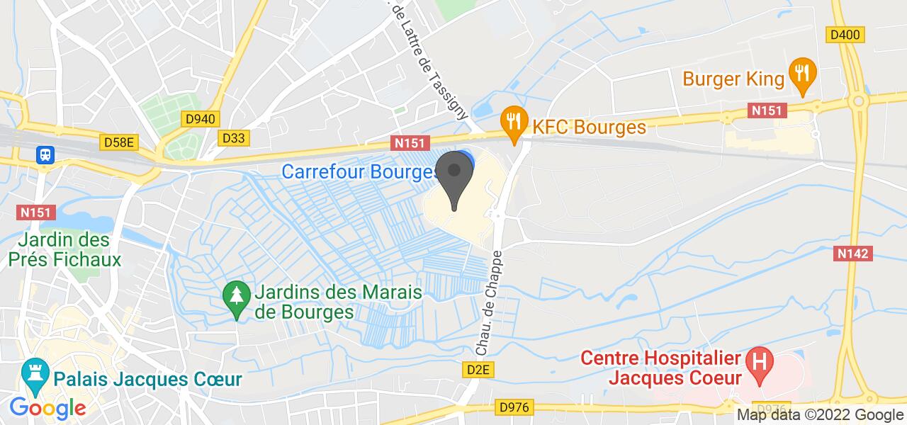 Plan d'accès — MYTHIC BURGER Bourges