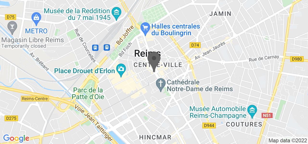 Plan d'accès — Côté Sushi Reims