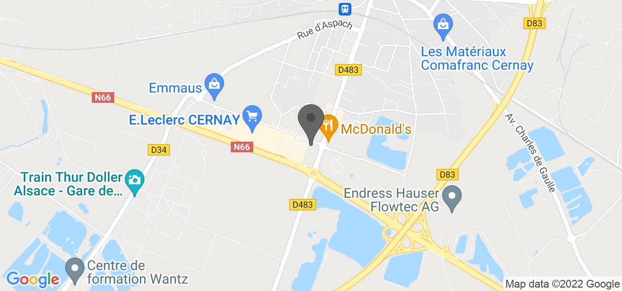 Plan d'accès — Domino's Pizza Cernay