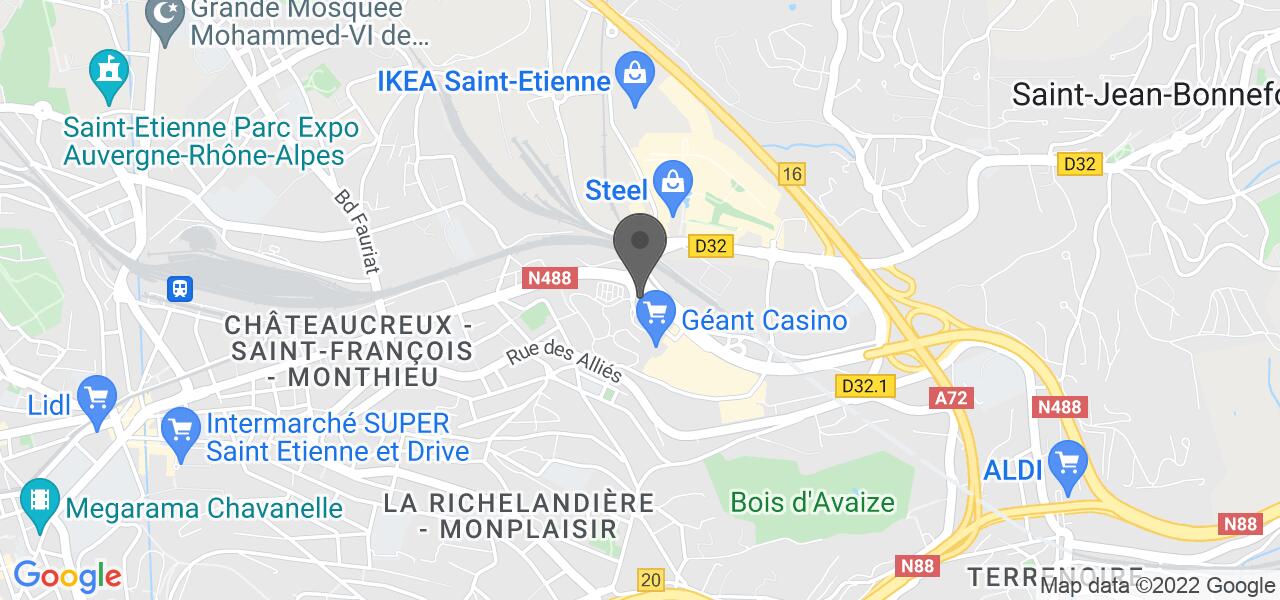 Plan d'accès — Burger King Saint-Etienne Monthieu
