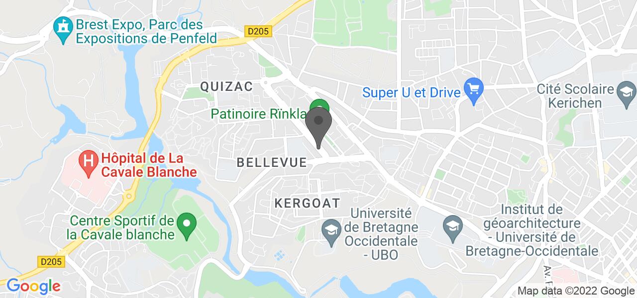 Plan d'accès — La Boîte à Pizza Brest