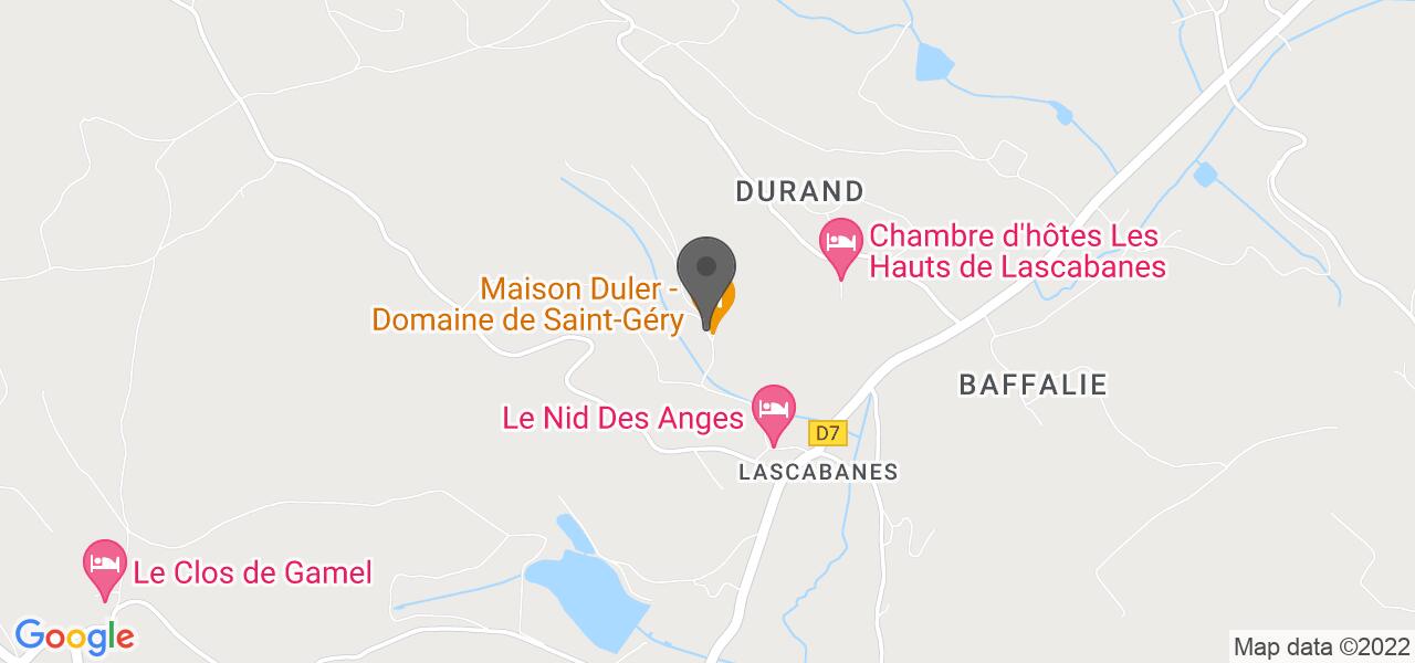 Plan d'accès — MAISON DULER - DOMAINE DE SAINT-GERY