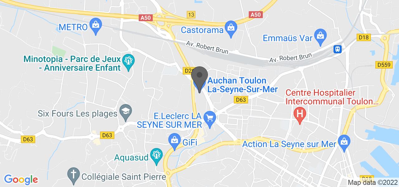 Plan d'accès — Auchan La Seyne sur Mer Toulon