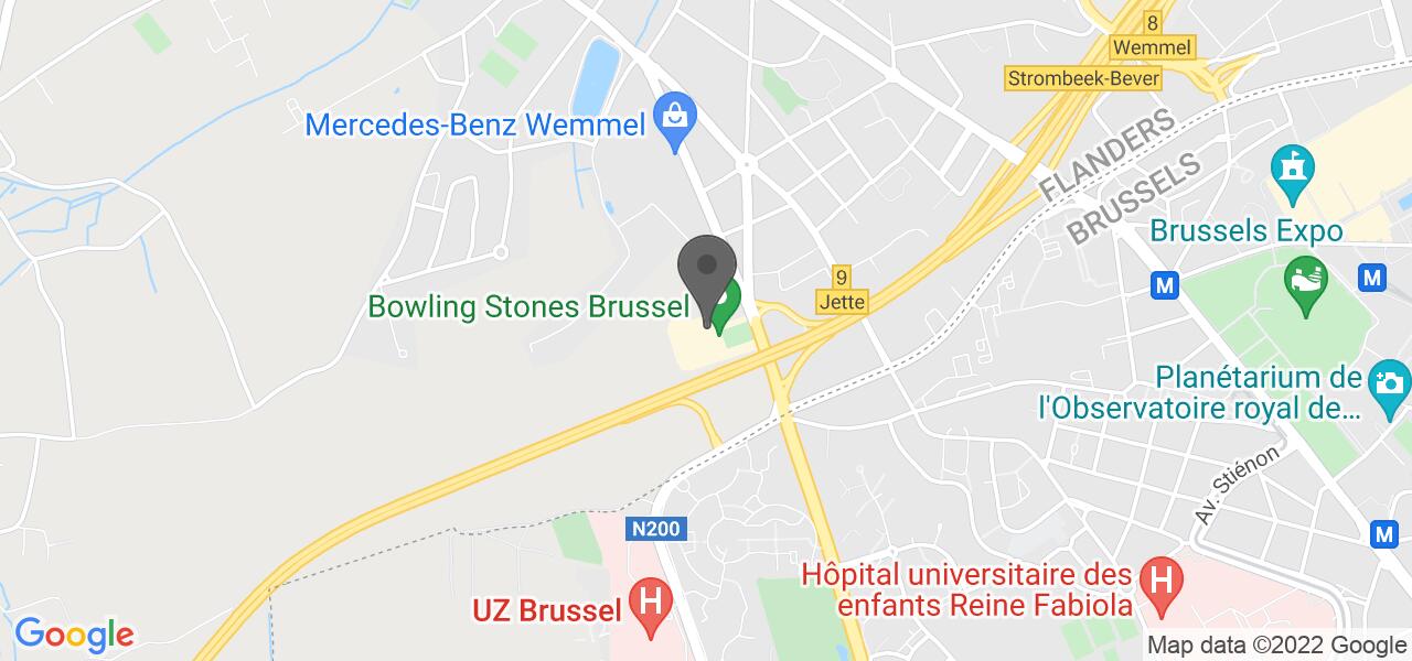 Plan d'accès — Bowling Stones Brussel