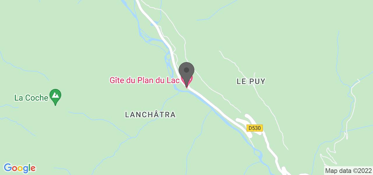 Plan d'accès — Gîte du Plan du Lac