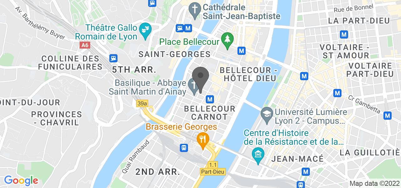 Access map — Table et Vins d'Ainay