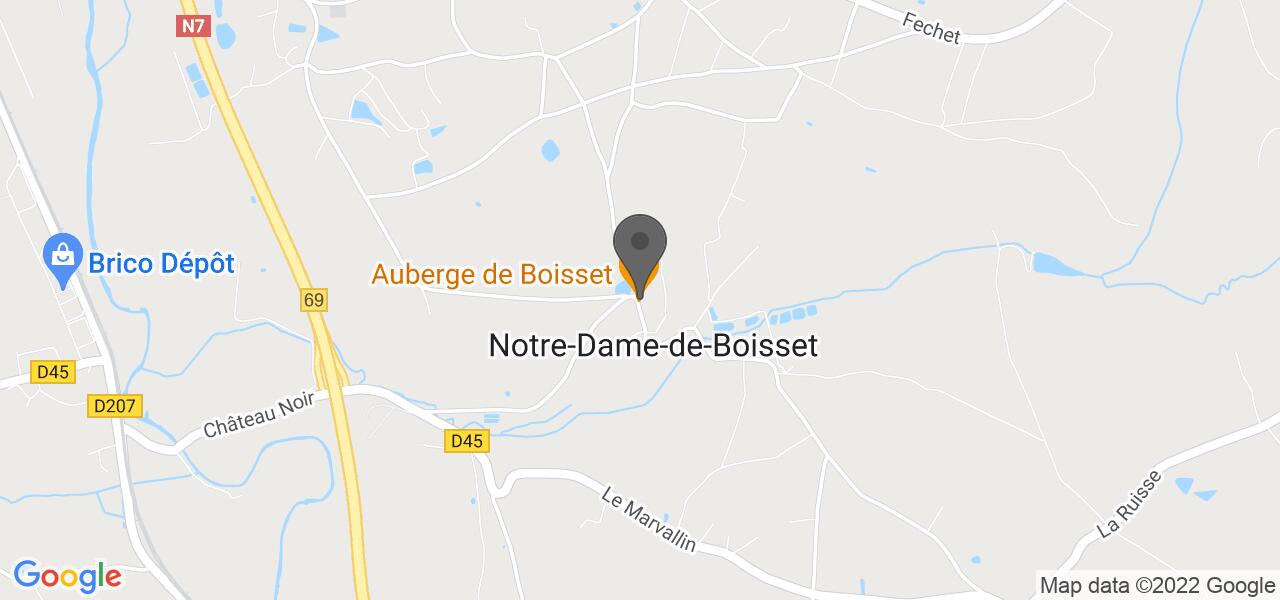 Plan d'accès — Auberge de Boisset