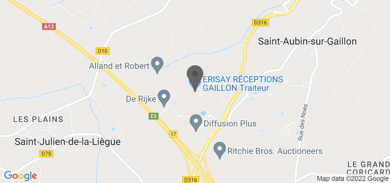 Anfahrtsplan — ERISAY RÉCEPTIONS GAILLON Traiteur