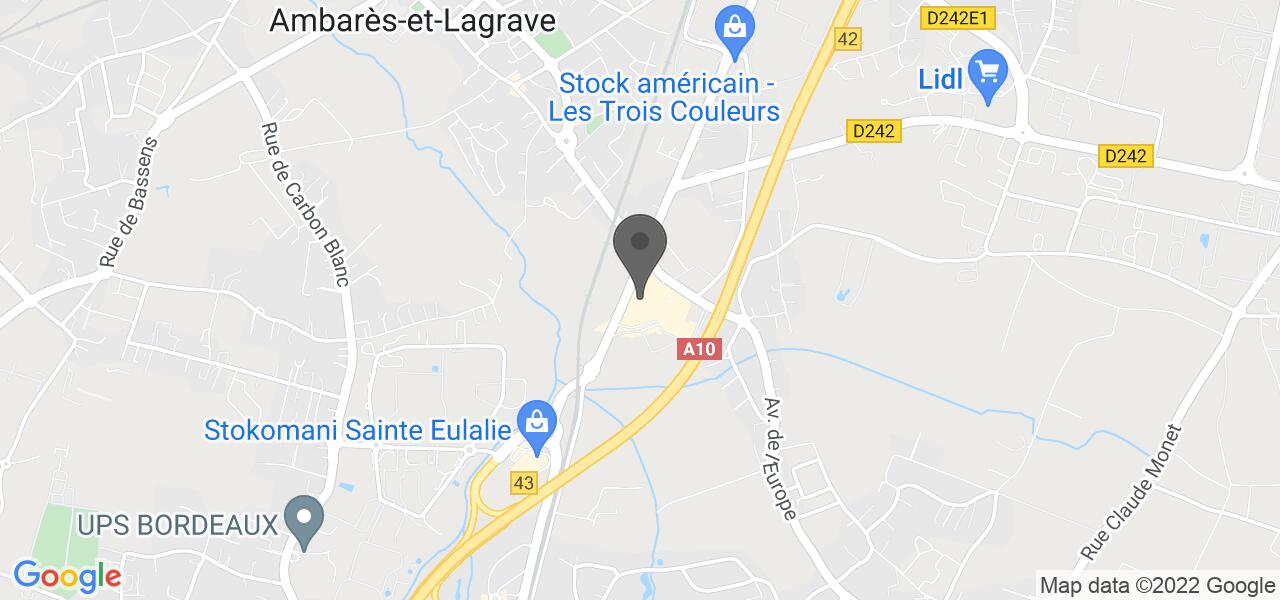 Plan d'accès — La Pataterie Ambarès et Lagrave