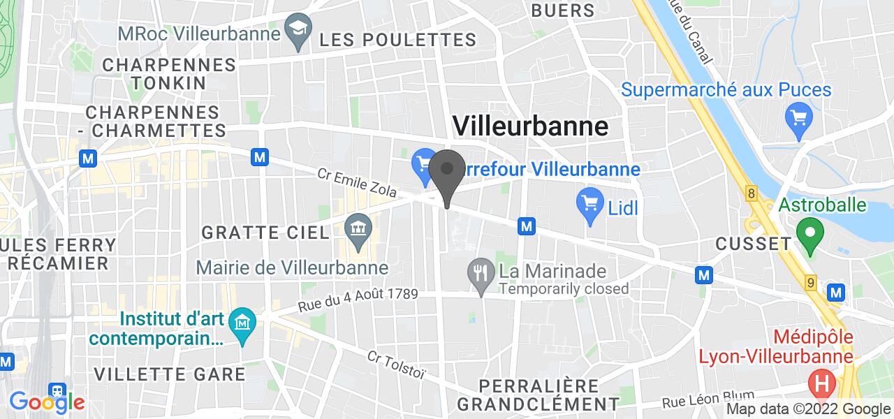 Plan d'accès — Pizza Hut Villeurbanne