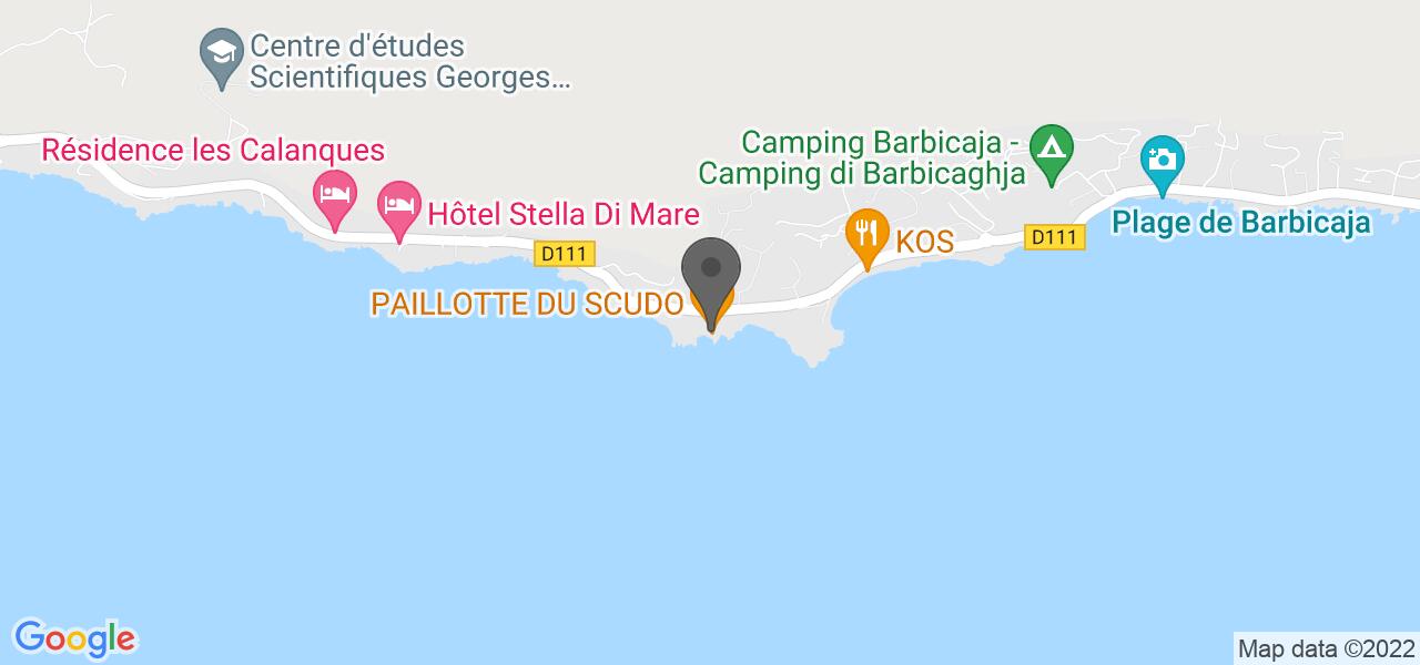 Mapa de acceso — Paillote Le scudo