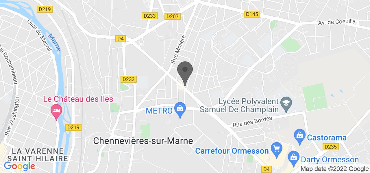 Plan d'accès — Domino's Pizza Chennevières-sur-Marne