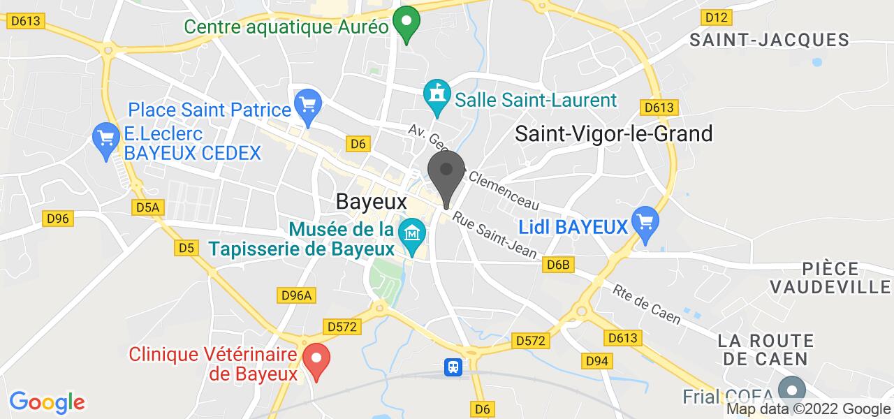 Access map — Hôtel le Lion d'Or ***Bayeux