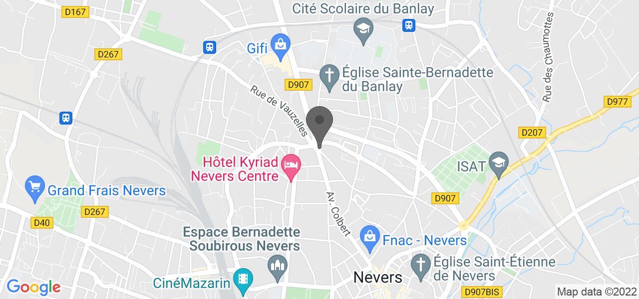 Plan d'accès — Domino's Pizza Nevers