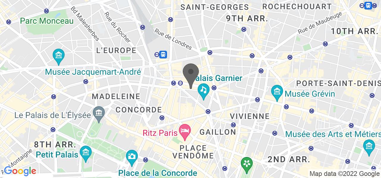 Plan d'accès — haussmann galeries lafayette / tafa traiteur asiatique