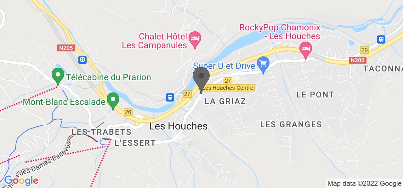 Plan d'accès — La Dent du Géant (Hôtel Chris-tal)