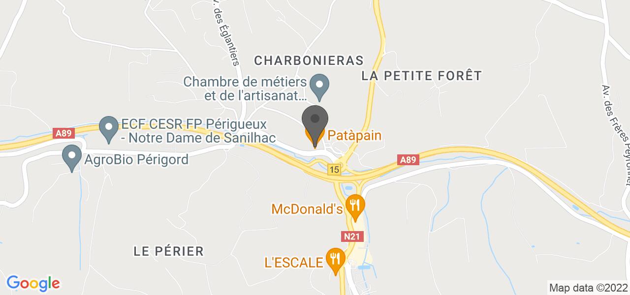 Plan d'accès — Patàpain Coulounieix-Chamiers