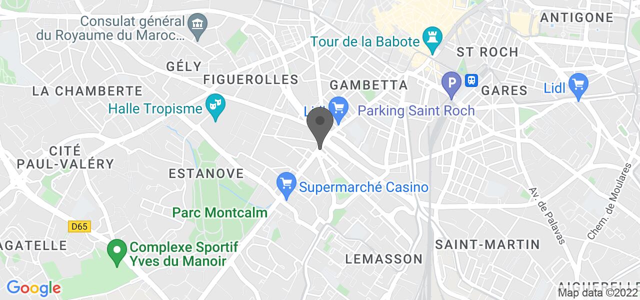 Plan d'accès — Domino's Pizza Montpellier Sud