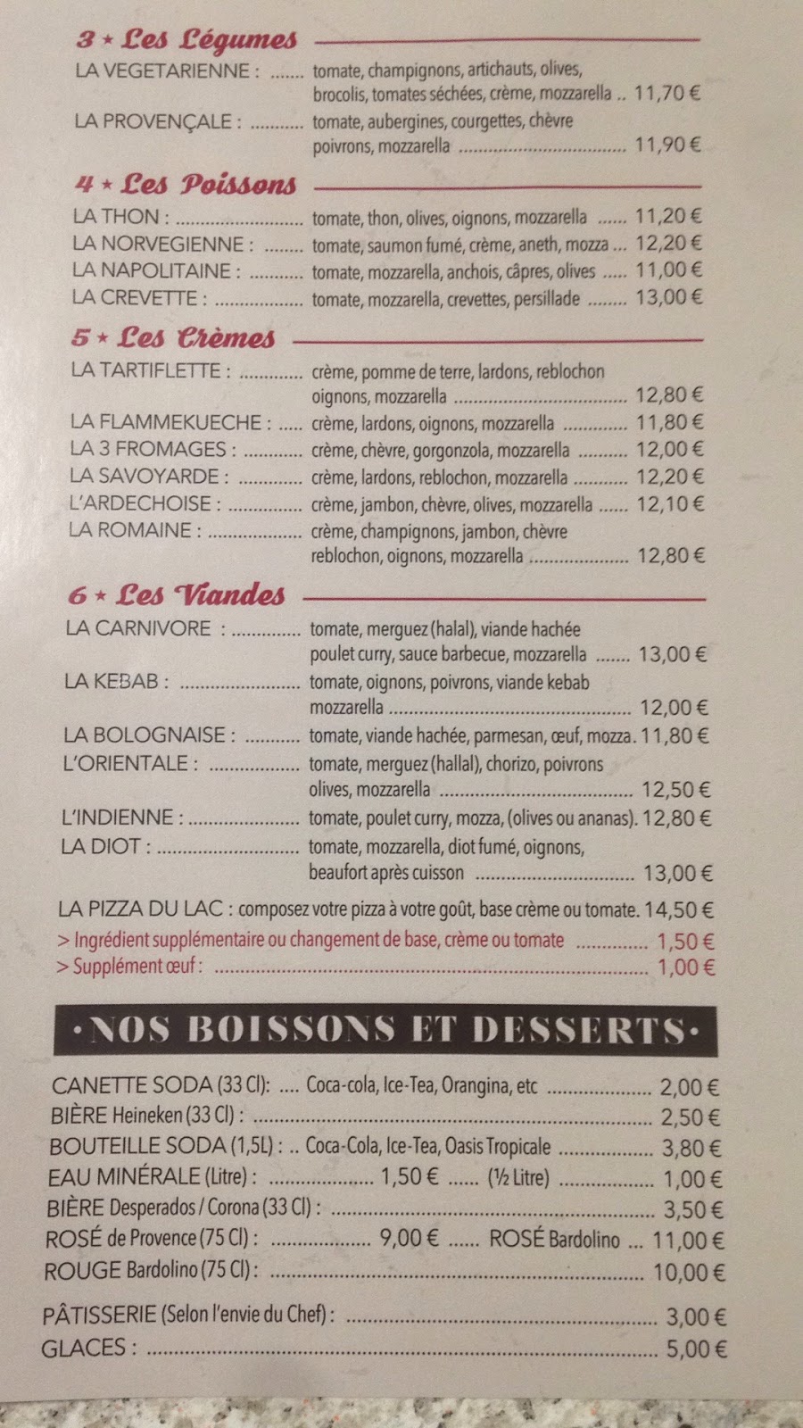 Pizza du Lac