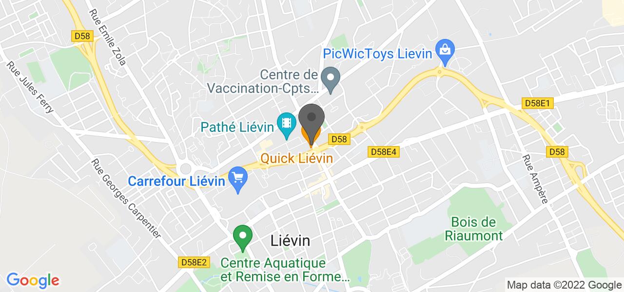 Plan d'accès — Quick de Liévin