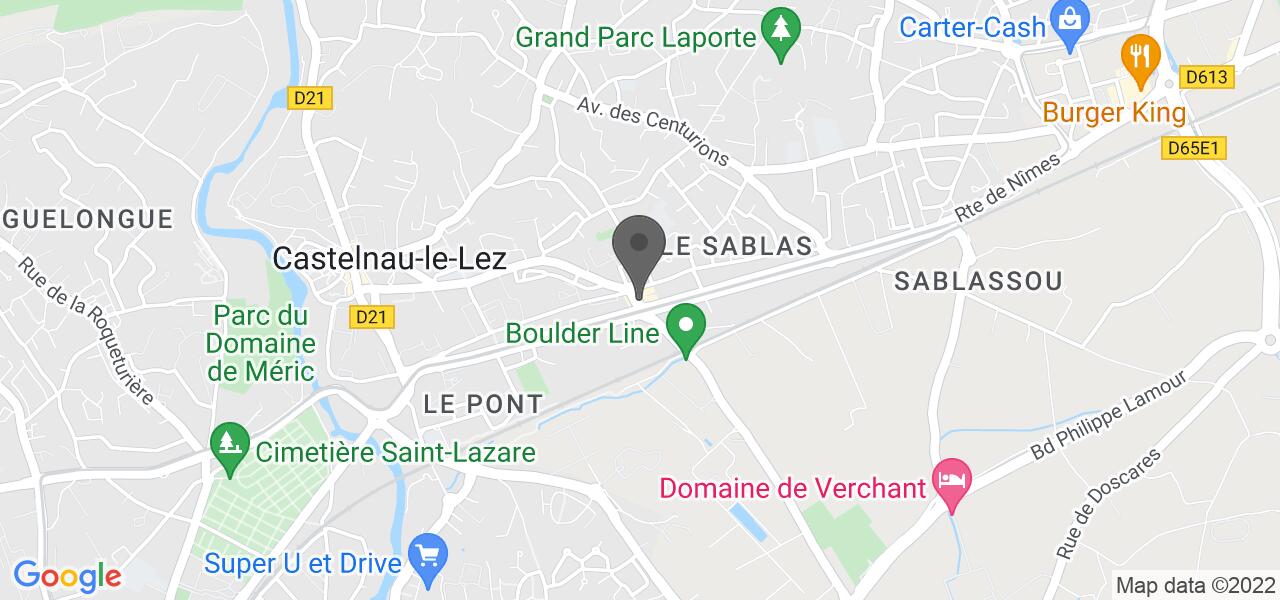 Plan d'accès — Lady Sushi Castelnau-le-Lez