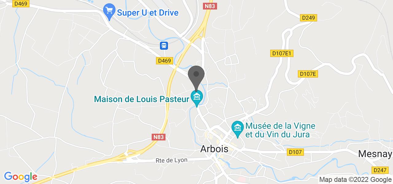 Plan d'accès — La Finette, Taverne d'Arbois
