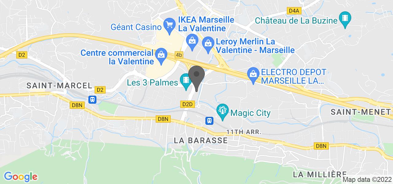 Plan d'accès — Vapiano la Valentine